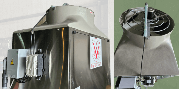 Cooling tower fan motor specification showing benefits of standardized direct-drive design